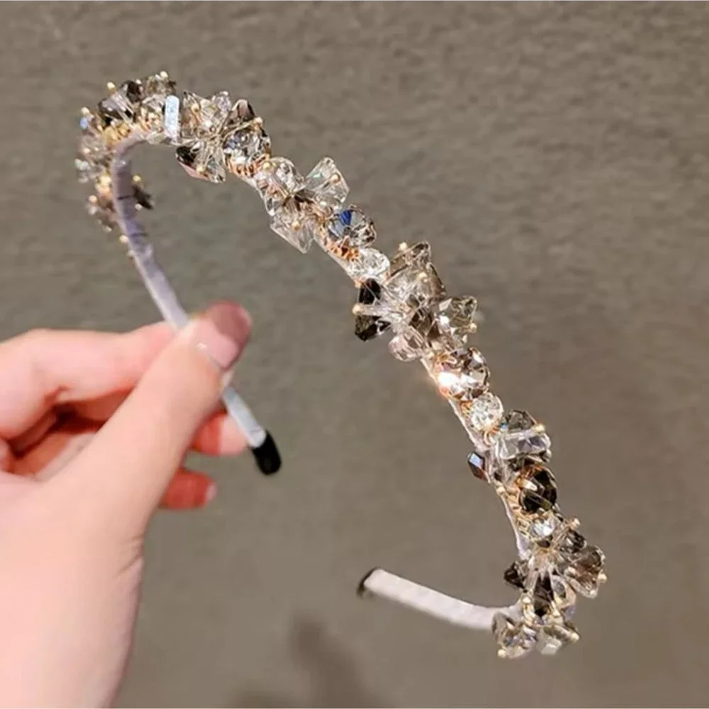 Bedazzled magpie headband crystal cluster crown